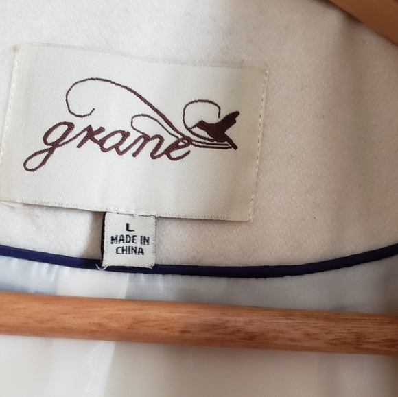 Grane Wool Vintage Beige Dress Coat, Size Medium - Picture 6 of 6